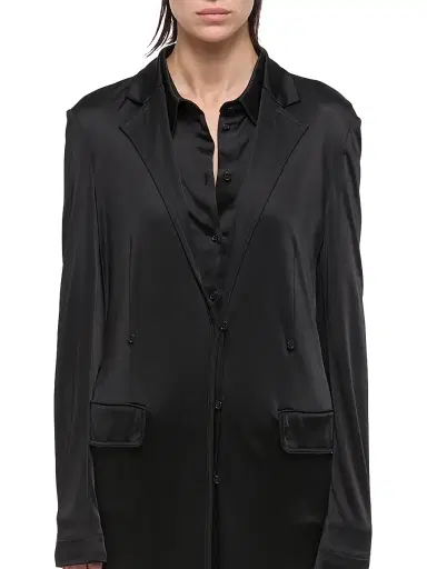 Helmut Lang Women's Long Single-Breasted Jacket | Thumbnail 7 Helmut Lang Women's Long Single-Breasted Jacket | Thumbnail 7