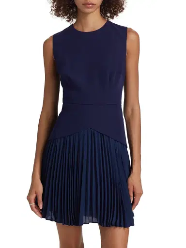 Milly Women's Haddy Pleated Minidress | Thumbnail 3 Milly Women's Haddy Pleated Minidress | Thumbnail 3