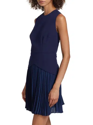 Milly Women's Haddy Pleated Minidress | Thumbnail 4 Milly Women's Haddy Pleated Minidress | Thumbnail 4