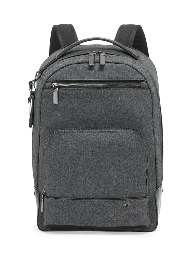 TUMI Men's Harrison Warren Nylon & Leather Backpack - Dark Charcoal | Thumbnail 1 TUMI Men's Harrison Warren Nylon & Leather Backpack - Dark Charcoal | Thumbnail 1