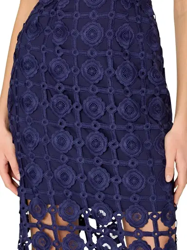 Milly Women's Kait Strapless Tiled Lace Midi-Dress | Thumbnail 5 Milly Women's Kait Strapless Tiled Lace Midi-Dress | Thumbnail 5