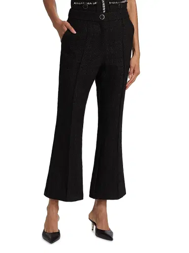 Milly Women's Betsy Bouclé Pants - Black | Thumbnail 3 Milly Women's Betsy Bouclé Pants - Black | Thumbnail 3
