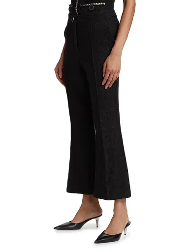 Milly Women's Betsy Bouclé Pants - Black | Thumbnail 4 Milly Women's Betsy Bouclé Pants - Black | Thumbnail 4