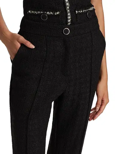 Milly Women's Betsy Bouclé Pants - Black | Thumbnail 6 Milly Women's Betsy Bouclé Pants - Black | Thumbnail 6