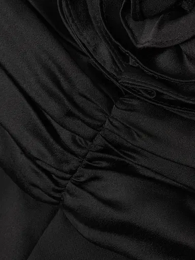 Milly Women's Saoirse Ruched Cady Flared Jumpsuit - Black | Thumbnail 6 Milly Women's Saoirse Ruched Cady Flared Jumpsuit - Black | Thumbnail 6