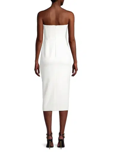 Milly Women's Traci Cady Strapless Midi-Dress - Ecru | Thumbnail 5 Milly Women's Traci Cady Strapless Midi-Dress - Ecru | Thumbnail 5