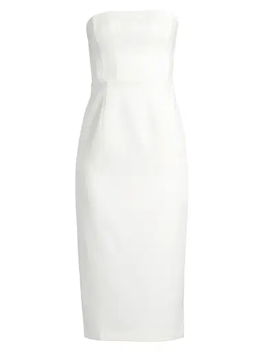 Milly Women's Traci Cady Strapless Midi-Dress - Ecru | Thumbnail 1 Milly Women's Traci Cady Strapless Midi-Dress - Ecru | Thumbnail 1