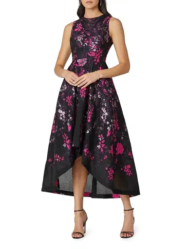 Shoshanna Women's Daniela Floral Midi-Dress - Fuchsia Jet | Thumbnail 2 Shoshanna Women's Daniela Floral Midi-Dress - Fuchsia Jet | Thumbnail 2