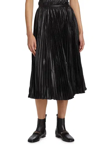 Proenza Schouler White Label Women's Rosalyn Faux Leather Midi-Skirt - Black | Thumbnail 3 Proenza Schouler White Label Women's Rosalyn Faux Leather Midi-Skirt - Black | Thumbnail 3