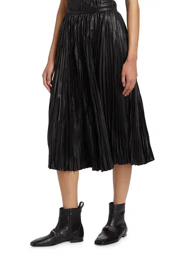 Proenza Schouler White Label Women's Rosalyn Faux Leather Midi-Skirt - Black | Thumbnail 4 Proenza Schouler White Label Women's Rosalyn Faux Leather Midi-Skirt - Black | Thumbnail 4
