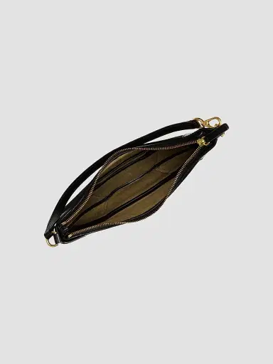 Polo Ralph Lauren Women's Mini ID Suede & Leather Shoulder Bag - Black | Thumbnail 2 Polo Ralph Lauren Women's Mini ID Suede & Leather Shoulder Bag - Black | Thumbnail 2