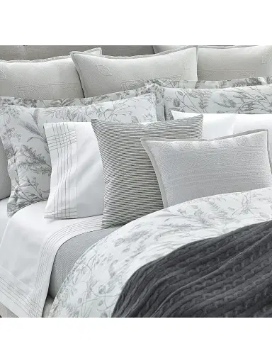 Ralph Lauren Organic Sateen Handkerchief 624-Thread Count Sheet & Pillowcase Collection - True Platinum Queen | Thumbnail 3 Ralph Lauren Organic Sateen Handkerchief 624-Thread Count Sheet & Pillowcase Collection - True Platinum Queen | Thumbnail 3