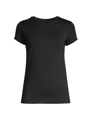 L'AGENCE Women's Ressi Crewneck Tee - Black | Thumbnail 1 L'AGENCE Women's Ressi Crewneck Tee - Black | Thumbnail 1