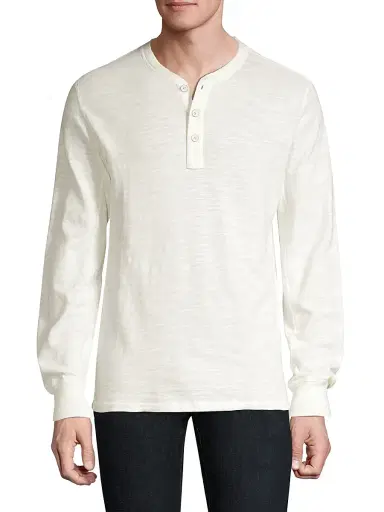 rag & bone Men's Basic Henley - White | Thumbnail 3 rag & bone Men's Basic Henley - White | Thumbnail 3
