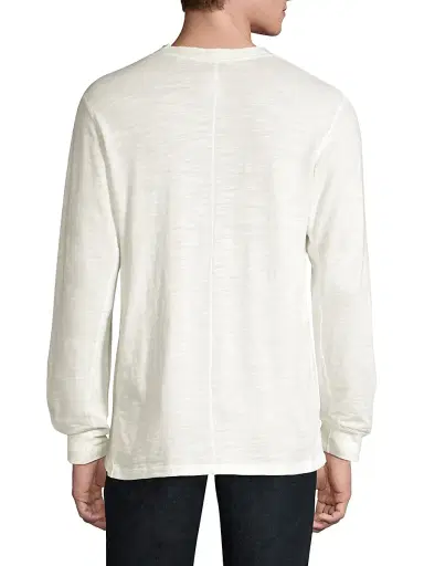 rag & bone Men's Basic Henley - White | Thumbnail 5 rag & bone Men's Basic Henley - White | Thumbnail 5