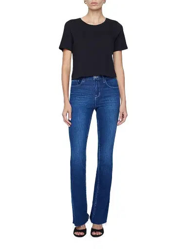 L'AGENCE Women's Donna Crewneck T-Shirt - Black | Thumbnail 2 L'AGENCE Women's Donna Crewneck T-Shirt - Black | Thumbnail 2
