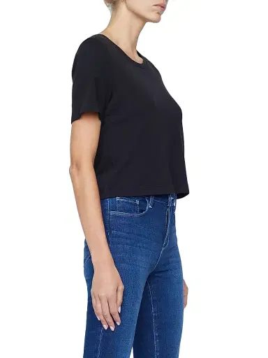 L'AGENCE Women's Donna Crewneck T-Shirt - Black | Thumbnail 4 L'AGENCE Women's Donna Crewneck T-Shirt - Black | Thumbnail 4