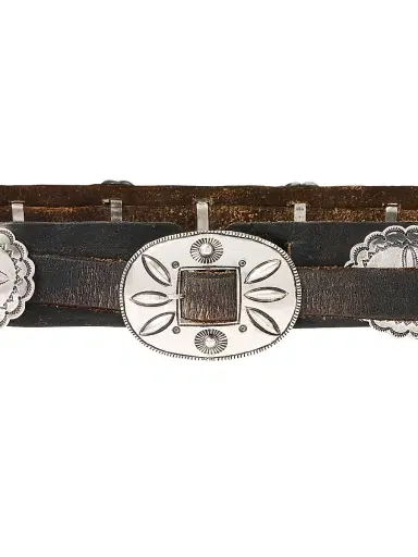 Ralph Lauren Collection Women's Western Concho Leather Belt - Black | Thumbnail 4 Ralph Lauren Collection Women's Western Concho Leather Belt - Black | Thumbnail 4