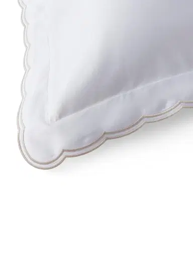 Ralph Lauren Malin Scallop Cotton Sateen Duvet Cover - Navy European | Thumbnail 2 Ralph Lauren Malin Scallop Cotton Sateen Duvet Cover - Navy European | Thumbnail 2