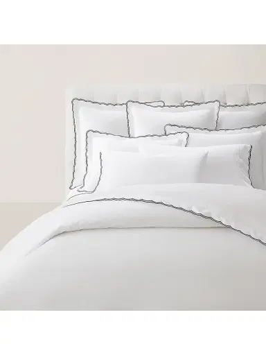 Ralph Lauren Malin Scallop Cotton Sateen Duvet Cover - Navy European | Thumbnail 6 Ralph Lauren Malin Scallop Cotton Sateen Duvet Cover - Navy European | Thumbnail 6
