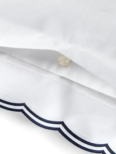 Ralph Lauren Malin Scallop Cotton Sateen Duvet Cover - Navy European | Thumbnail 8 Ralph Lauren Malin Scallop Cotton Sateen Duvet Cover - Navy European | Thumbnail 8