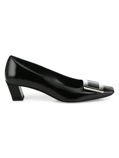 Roger Vivier Women's 45MM Patent Leather Pumps - Black - Size 12 | Thumbnail 1 Roger Vivier Women's 45MM Patent Leather Pumps - Black - Size 12 | Thumbnail 1