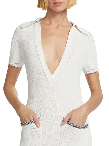 Proenza Schouler Women's Auden Plunging V-Neck Knit Maxi Dress - White | Thumbnail 6 Proenza Schouler Women's Auden Plunging V-Neck Knit Maxi Dress - White | Thumbnail 6