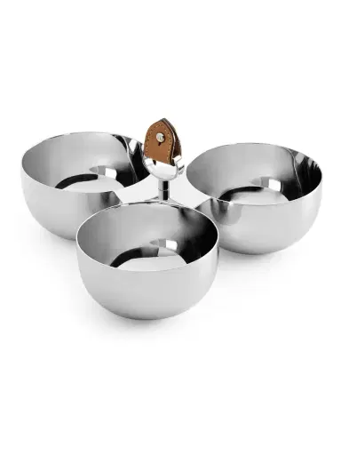 Ralph Lauren Wyatt Stainless Steel Triple Nut Bowl | Thumbnail 1 Ralph Lauren Wyatt Stainless Steel Triple Nut Bowl | Thumbnail 1