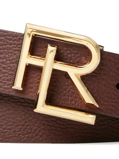 Ralph Lauren Purple Label Men's Stacked Logo Leather Belt - Dark Brown | Thumbnail 2 Ralph Lauren Purple Label Men's Stacked Logo Leather Belt - Dark Brown | Thumbnail 2