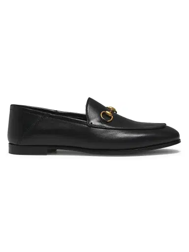 Gucci Women's Brixton Leather Horsebit Loafers - Black - Size 4 | Thumbnail 1 Gucci Women's Brixton Leather Horsebit Loafers - Black - Size 4 | Thumbnail 1