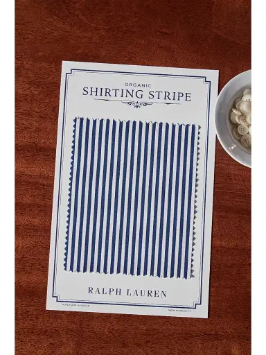 Ralph Lauren Organic Shirting Stripe Bedding 400 Thread Count Duvet Cover - Blue Stripe Twin | Thumbnail 3 Ralph Lauren Organic Shirting Stripe Bedding 400 Thread Count Duvet Cover - Blue Stripe Twin | Thumbnail 3