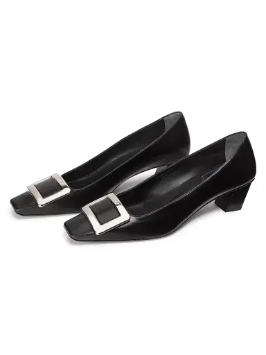 Roger Vivier Women's Belle Vivier 45MM Leather Pumps - Black - Size 11.5 | Thumbnail 2 Roger Vivier Women's Belle Vivier 45MM Leather Pumps - Black - Size 11.5 | Thumbnail 2