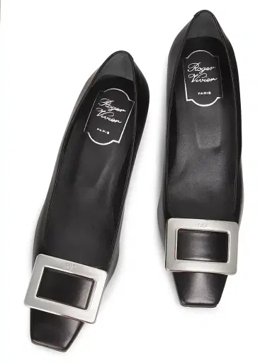 Roger Vivier Women's Belle Vivier 45MM Leather Pumps - Black - Size 11.5 | Thumbnail 4 Roger Vivier Women's Belle Vivier 45MM Leather Pumps - Black - Size 11.5 | Thumbnail 4
