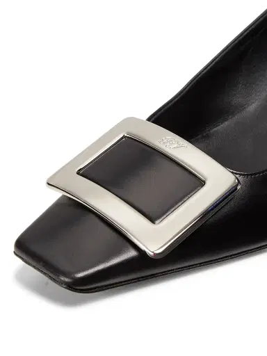 Roger Vivier Women's Belle Vivier 45MM Leather Pumps - Black - Size 11.5 | Thumbnail 5 Roger Vivier Women's Belle Vivier 45MM Leather Pumps - Black - Size 11.5 | Thumbnail 5