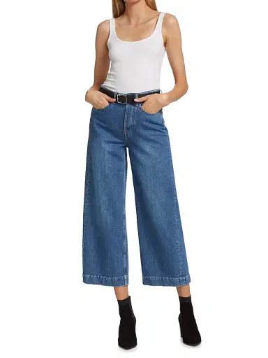 rag & bone Women's The Essential Rib Scoop Neck Tank - White | Thumbnail 2 rag & bone Women's The Essential Rib Scoop Neck Tank - White | Thumbnail 2