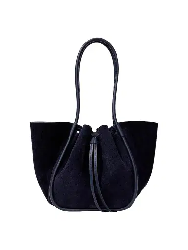 Proenza Schouler Women's Ruched Suede Tote - Deep Navy | Thumbnail 1 Proenza Schouler Women's Ruched Suede Tote - Deep Navy | Thumbnail 1