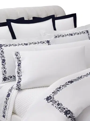 Ralph Lauren Eloise Embroidery Cotton Duvet & Sham Collection - Polo Navy European | Thumbnail 8 Ralph Lauren Eloise Embroidery Cotton Duvet & Sham Collection - Polo Navy European | Thumbnail 8