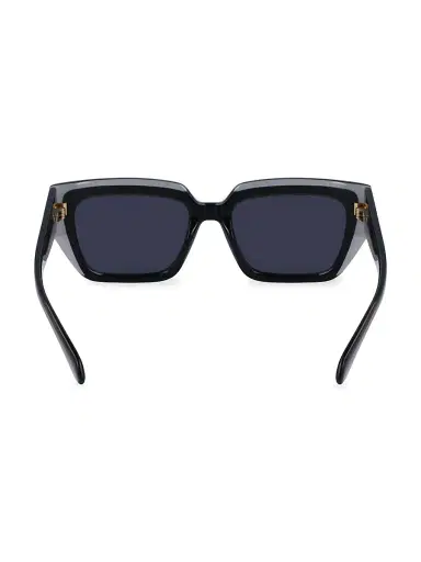 FERRAGAMO Women's Classic Logo 55MM Square Sunglasses - Blue Transparent Grey | Thumbnail 5 FERRAGAMO Women's Classic Logo 55MM Square Sunglasses - Blue Transparent Grey | Thumbnail 5