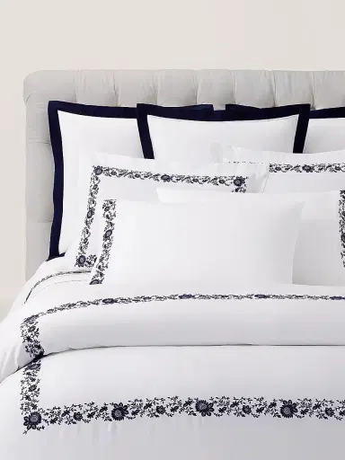 Ralph Lauren Eloise Embroidery Cotton Sheets & Pillowcases Collection | Thumbnail 2 Ralph Lauren Eloise Embroidery Cotton Sheets & Pillowcases Collection | Thumbnail 2