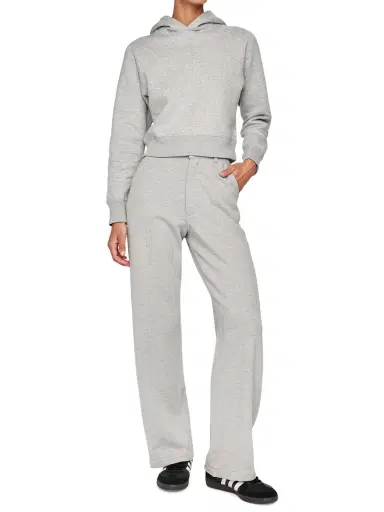 DL1961 Premium Denim Women's Hepburn Wide Leg High Rise Pants - Heather Grey | Thumbnail 1 DL1961 Premium Denim Women's Hepburn Wide Leg High Rise Pants - Heather Grey | Thumbnail 1