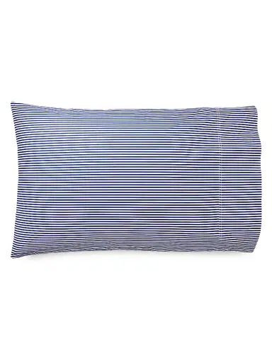 Ralph Lauren Organic Shirting Stripe 400-Thread Count Flat Sheet - Blue Stripe Twin | Thumbnail 2 Ralph Lauren Organic Shirting Stripe 400-Thread Count Flat Sheet - Blue Stripe Twin | Thumbnail 2