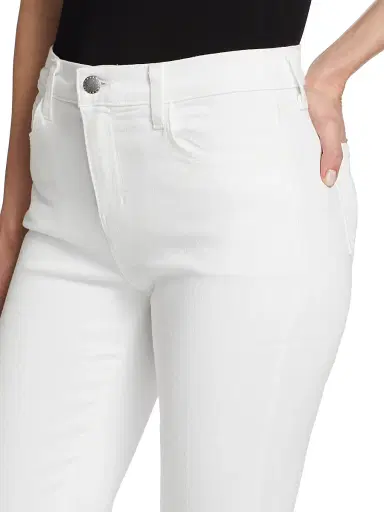 L'AGENCE Women's Sada High-Rise Crop Slim Straight Jeans - Blanc | Thumbnail 6 L'AGENCE Women's Sada High-Rise Crop Slim Straight Jeans - Blanc | Thumbnail 6