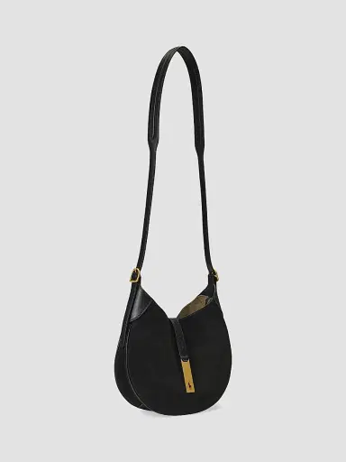 Polo Ralph Lauren Women's Polo ID Suede Shoulder Bag - Black | Thumbnail 7 Polo Ralph Lauren Women's Polo ID Suede Shoulder Bag - Black | Thumbnail 7