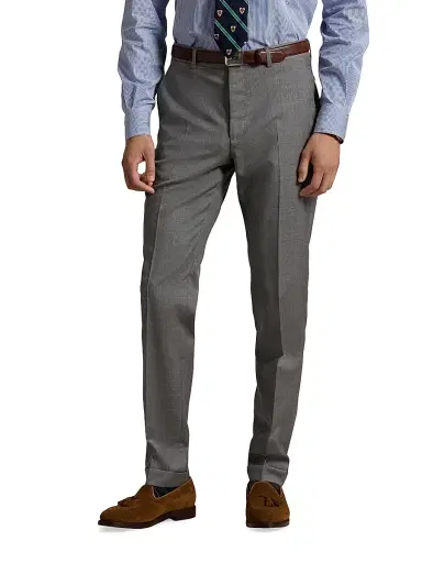 Polo Ralph Lauren Men's Wool Twill Slim-Fit Trousers - Medium Grey | Thumbnail 3 Polo Ralph Lauren Men's Wool Twill Slim-Fit Trousers - Medium Grey | Thumbnail 3