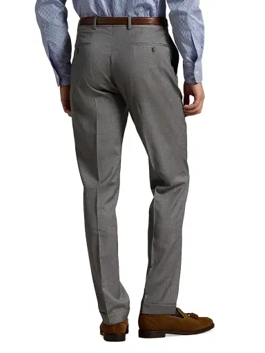 Polo Ralph Lauren Men's Wool Twill Slim-Fit Trousers - Medium Grey | Thumbnail 4 Polo Ralph Lauren Men's Wool Twill Slim-Fit Trousers - Medium Grey | Thumbnail 4