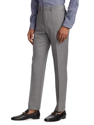 Polo Ralph Lauren Men's Wool Twill Slim-Fit Trousers - Heather Grey | Thumbnail 4 Polo Ralph Lauren Men's Wool Twill Slim-Fit Trousers - Heather Grey | Thumbnail 4