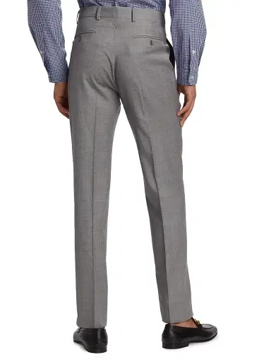 Polo Ralph Lauren Men's Wool Twill Slim-Fit Trousers - Heather Grey | Thumbnail 5 Polo Ralph Lauren Men's Wool Twill Slim-Fit Trousers - Heather Grey | Thumbnail 5