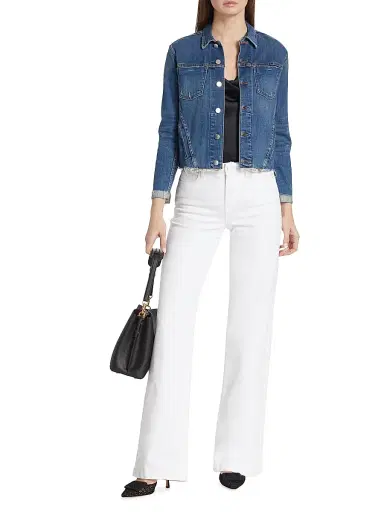 L'AGENCE Women's Clayton High-Rise Wide-Leg. Jeans - Blanc | Thumbnail 2 L'AGENCE Women's Clayton High-Rise Wide-Leg. Jeans - Blanc | Thumbnail 2