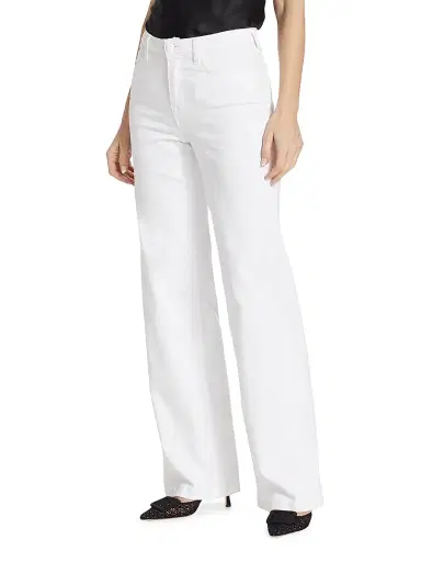 L'AGENCE Women's Clayton High-Rise Wide-Leg. Jeans - Blanc | Thumbnail 4 L'AGENCE Women's Clayton High-Rise Wide-Leg. Jeans - Blanc | Thumbnail 4