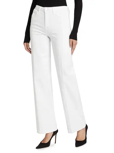 L'AGENCE Women's Scottie High-Rise Wide-Leg Jeans - Blanc | Thumbnail 3 L'AGENCE Women's Scottie High-Rise Wide-Leg Jeans - Blanc | Thumbnail 3
